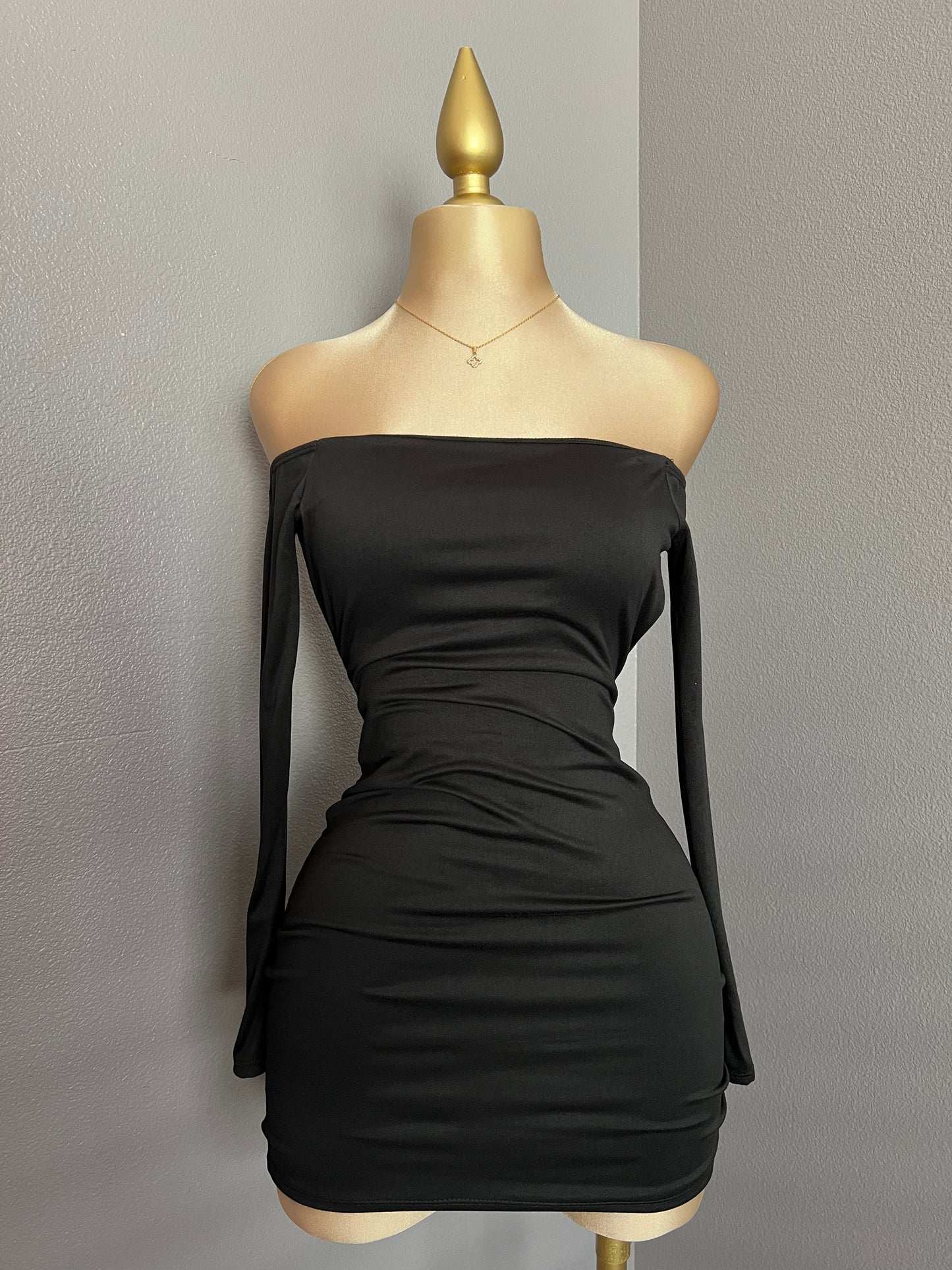 BLACK Backless Dress